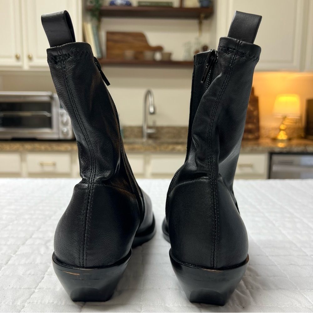 Madewell The Idris Ankle Boot in True Black Leather Size 9 NWOB - Picture 5 of 12
